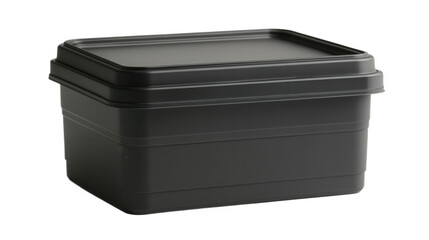 black plastic container