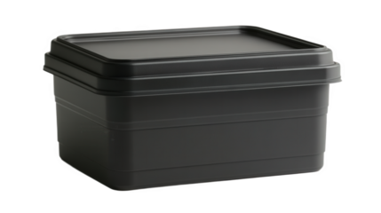black plastic container