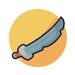 Isolated sword weapon medieval icon