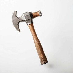 Modern axe with wooden handle, perfect for a carpentry project.