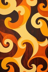 70s-Inspired Psychedelic Swirling Pattern