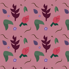 Colored floral seamless pattern background