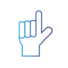 Isolated outline hand gesture icon Flat design