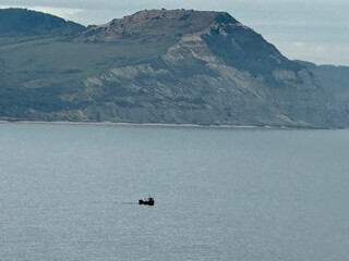 Jurassic coast fishing boat landscape 