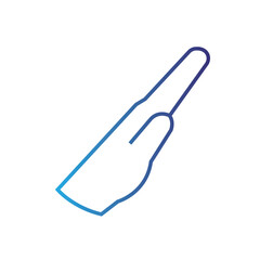 Isolated outline hand gesture icon Flat design