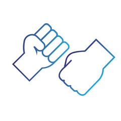 Isolated outline hand gesture icon Flat design