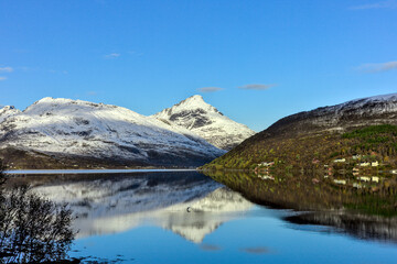Reflejo Sereno en las Montañas Nevadas