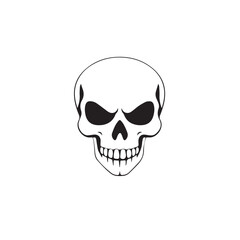 Skull logo. Skull silhouette design. Black vector skull silhouette. Skull Silhouette Icon Vector Design.	