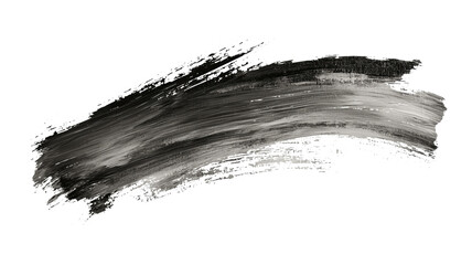 Abstract brushstroke art featuring a textured, monochrome palette. Dark gray shades on a white canvas highlight contrast.