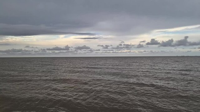 peacefull winter Sunset River View