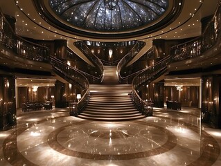 Luxurious Grand Staircase Interior.