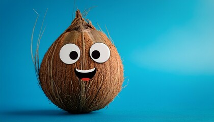 cartoon on coconut