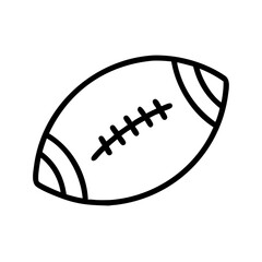 american football outline on transparent background 

