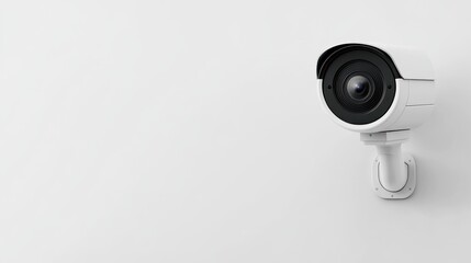 White Security Camera on a White Wall: Surveillance Technology and Modern Safety