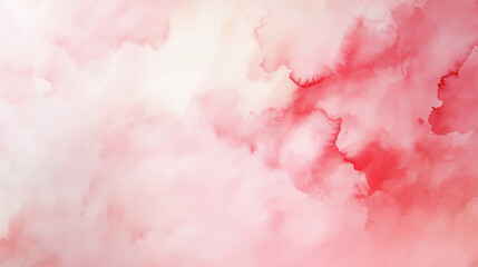 Fototapeta premium Soft watercolor background with pink and red tones