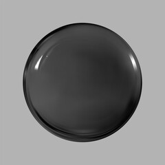 Realistic glossy glass ball.Abstract 3D light bubble with glare.Geometric abstract shape.