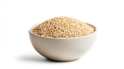 A Bowl of White Sesame Seeds: Healthy and Nutritious