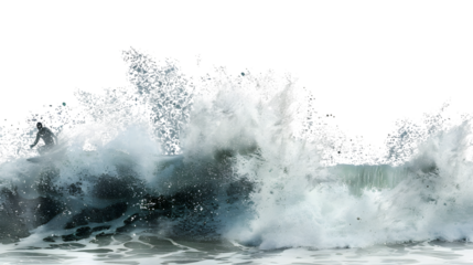 Ocean wave crashing sea foam water splash nature background high resolution