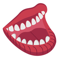Mouth Guard and teeth isometric concept, Bruxism or Jaw clenching vector icon design, Dentures symbol,Oral Healthcare sign, Dental instrument illustration