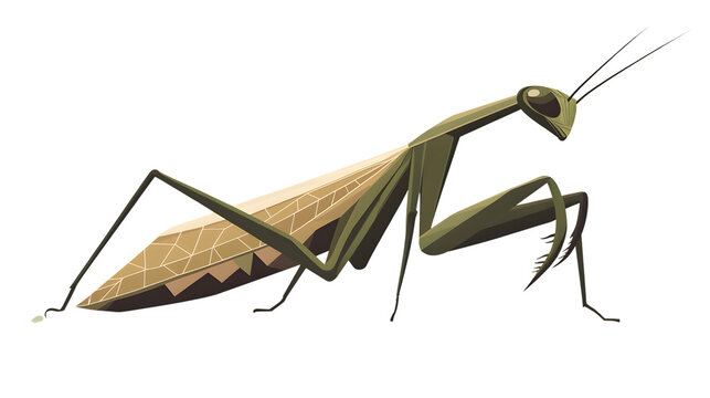Detailed Illustration of an Insect with Intricate Wing Patterns and Natural Coloration for Wild