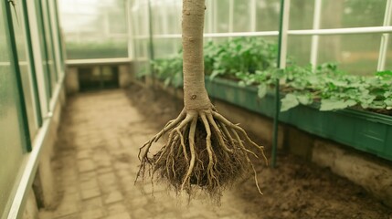 Tree Roots Greenhouse Botany Nature