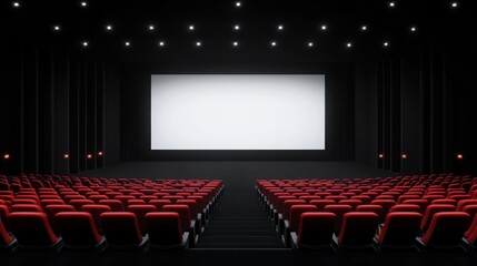 Obraz premium Empty Cinema Theater: A Blank Canvas for Movie Magic