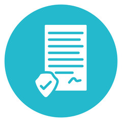 Filled Glyph Documents Stack Circle Icon