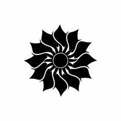 creative details Marigold Sun Icon vector illustration 