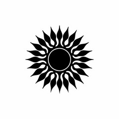 creative details Marigold Sun Icon vector illustration 