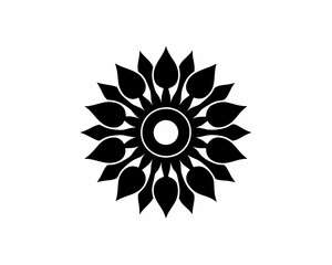 creative details Marigold Sun Icon vector illustration 