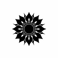 creative details Marigold Sun Icon vector illustration 