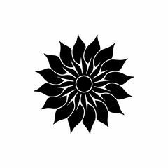 creative details Marigold Sun Icon vector illustration 