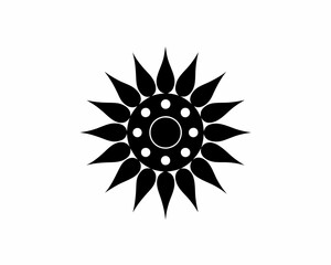 creative details Marigold Sun Icon vector illustration 