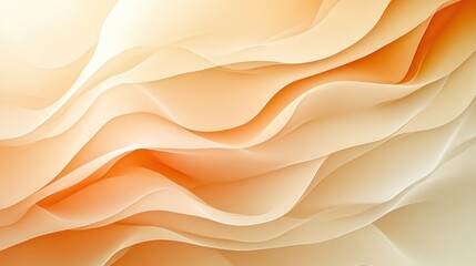 Obraz premium Abstract Orange and Beige Wave Pattern: A Serene Digital Art Piece