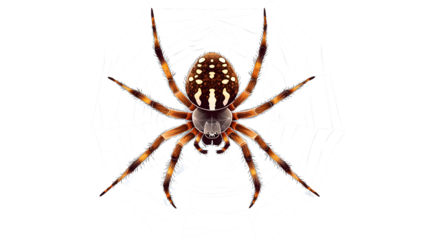 Intricate Spider Web Design with Detailed Arachnid Perfect for Halloween Nature Themes and E