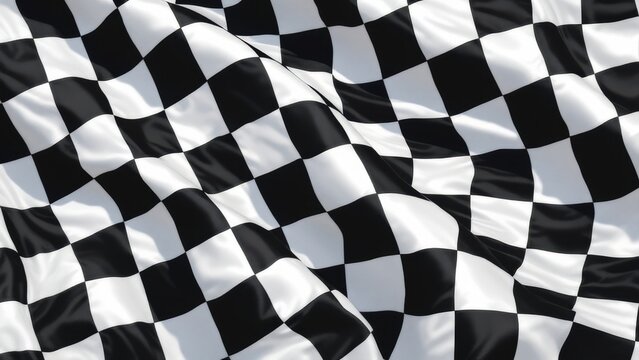 Black and white checker pattern, checkered chessboard, grid and mesh texture, race flag