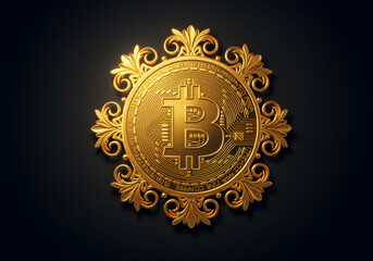 Naklejka premium Luxury Cryptocurrency Illustration