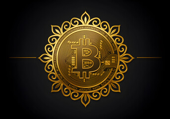 Fototapeta premium Luxury Cryptocurrency Illustration