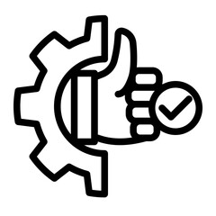 Cooperation Icon Outline Style for Credibility Pack Icon Themes