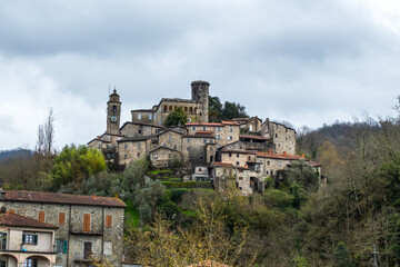Fototapeta premium Beautiful ancient italian village of Bagnone, Tuscany, Italy