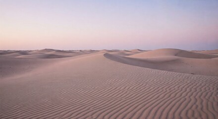 Minimalist Sand Dunes Under a Pastel Sky
