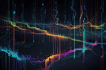 A swirling vortex of colorful clouds, creating a captivating visual effect with a dark center