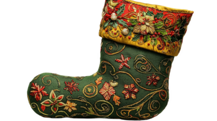 christmas sock isolated on white