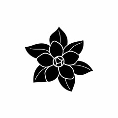 creative details Gardenia Blossom Icon vector illustration  