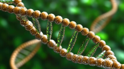 A cyber-themed visualization of DNA, blending digital technology with futuristic biotech.