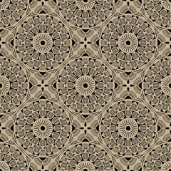 Pattern with crochet granny square wallpaper handmade decorative art design print