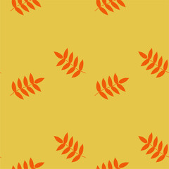 Seamless print pattern wallpaper background with leaves vector illustration botanic nature texture for paper, textile etc	
