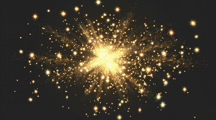Obraz premium Golden glitter explosion for festive designs