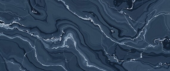 Obraz premium Abstract Swirling Dark Grey and White Marble Background with Painterly Brushstrokes