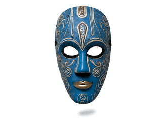 Intricately Designed Tribal Mask with Weathered Texture and Eerie Charm, Evoking Ancient Rituals and Mysterious Traditions from an Unexplored Civilization